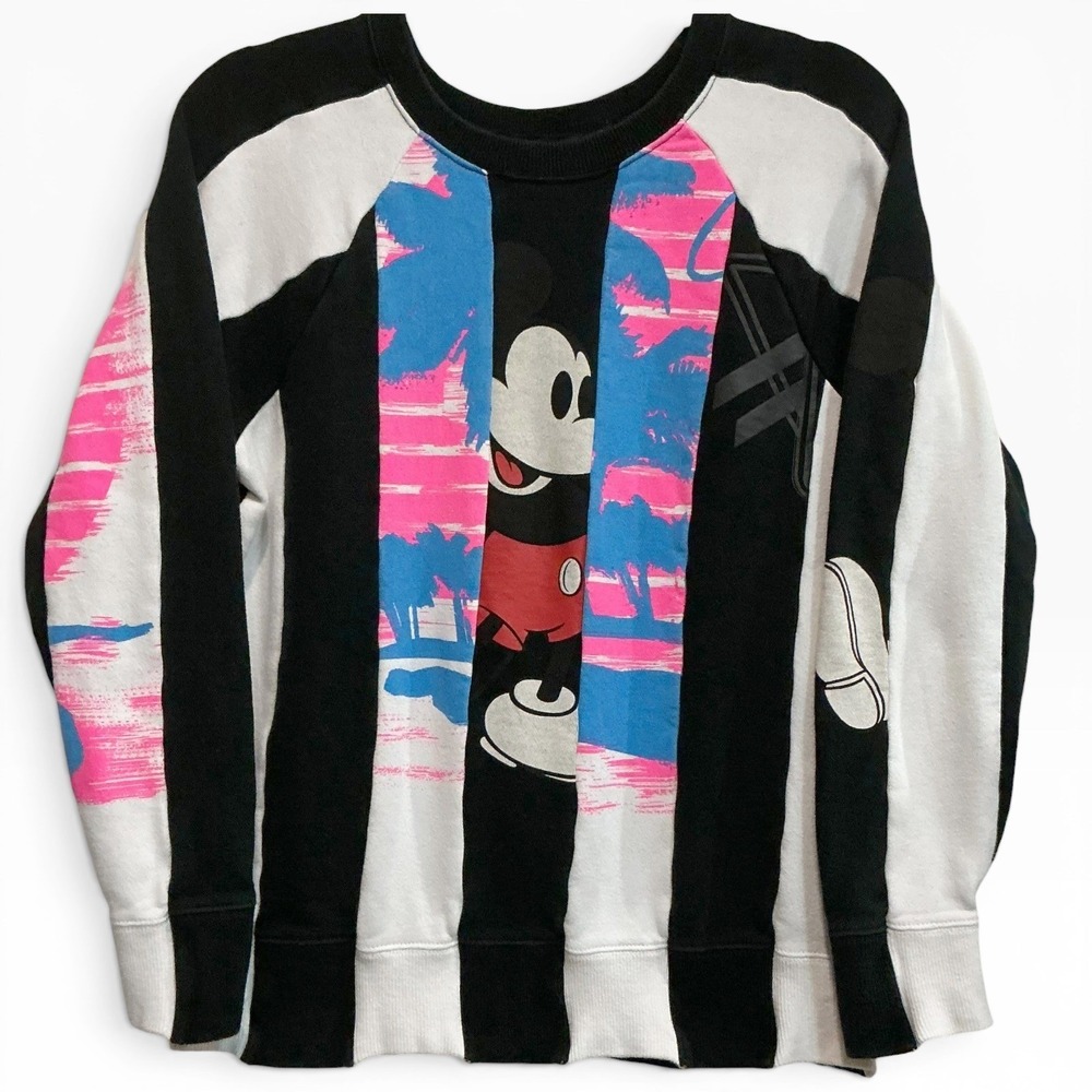 Marc Jacobs Disney Mickey Mouse Deconstructed Cut & Sew Sweatshirt XS Oversized